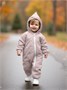 Комбинезон детский демисезонный стеганый с закрытыми ножками Amarobaby ELF, лавандово-серый AB-OD23-6201EL-40-62