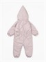 Комбинезон детский демисезонный стеганый с закрытыми ножками Amarobaby ELF, лавандово-серый AB-OD23-6201EL-40-62
