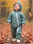 Комбинезон детский демисезонный стеганый с закрытыми ножками Amarobaby ELF, мятный AB-OD23-6201EL-32-62