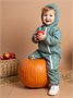 Комбинезон детский демисезонный стеганый с закрытыми ножками Amarobaby ELF, мятный AB-OD23-6201EL-32-62