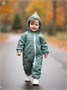 Комбинезон детский демисезонный стеганый с закрытыми ножками Amarobaby ELF, мятный AB-OD23-6201EL-32-62