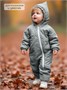 Комбинезон детский демисезонный стеганый с закрытыми ножками Amarobaby ELF, серый AB-OD23-6201EL-11-62