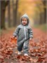 Комбинезон детский демисезонный стеганый с закрытыми ножками Amarobaby ELF, серый AB-OD23-6201EL-11-62