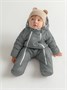Комбинезон детский демисезонный Amarobaby Spring, серый AB-OD23-6201N-SE-74