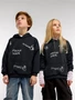 Худи детское с капюшоном  Amarobaby Slang, черный AB-OD23-28S/09-128