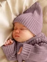 Шапка детская вязаная Amarobaby Pure Love Tot, демисезонная, пудровый AB-OD22-PLT16/27-40