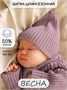 Шапка детская вязаная Amarobaby Pure Love Tot, демисезонная, пудровый AB-OD22-PLT16/27-40
