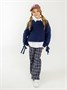 Свитер для девочки Amarobaby KNIT Wear, синий AB-OD21-KNITW2602/20-128