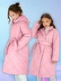 Пальто стёганое для девочек AmaroBaby PRETTY, розовый AB-OD23-PRETTY29/06-122