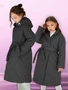 Пальто стёганое для девочек AmaroBaby PRETTY, графит AB-OD23-PRETTY29/10-122