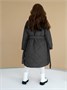 Пальто стёганое для девочек AmaroBaby PRETTY, графит AB-OD23-PRETTY29/10-122