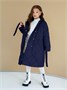 Пальто стёганое для девочек AmaroBaby PRETTY, синий AB-OD23-PRETTY29/20-122