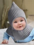 Шапка детская вязаная Amarobaby Pure Love Angle, зимняя, с утеплителем, серая AB-OD21-PLA16/11-38