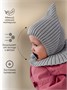 Шапка детская вязаная Amarobaby Pure Love Angle, зимняя, с утеплителем, серая AB-OD21-PLA16/11-38