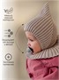 Шапка-шлем детская вязаная Amarobaby Pure Love Angle, бежевый, с утеплителем AB-OD21-PLA16/03-38