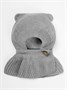 Шапка детская вязаная Amarobaby Pure Love Warm, зимняя, с утеплителем, серая AB-OD21-PLWa16/11-38