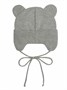Шапка детская вязаная Amarobaby Pure Love BEAR WINTER, зимняя, с утеплителем, серая AB-OD22-PLBW16/11-38