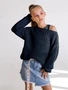 Свитер для девочки Amarobaby KNIT Trend, синий AB-OD21-KNITT2602/20-128