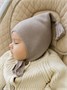 Шапочка детская Amarobaby Pure Love Sweet вязаная, коричневый AB-OD23-PLS16/12-38