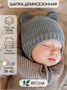 Шапка детская вязаная Amarobaby Pure Love Teddy, демисезонная, серый AB-OD22-PLTe16/11-38