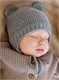 Шапка детская вязаная Amarobaby Pure Love Teddy, демисезонная, серый AB-OD22-PLTe16/11-38