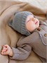 Шапка детская вязаная Amarobaby Pure Love Teddy, демисезонная, серый AB-OD22-PLTe16/11-38