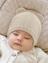 Шапка детская вязаная Amarobaby Pure Love Teddy, демисезонная, молочный AB-OD22-PLTe16/33-38