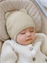 Шапка детская вязаная Amarobaby Pure Love Teddy, демисезонная, молочный AB-OD22-PLTe16/33-38