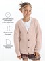 Кардиган детский Amarobaby KNIT, бело-розовый AB-OD21-KNIT19S/00-98