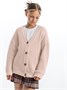 Кардиган детский Amarobaby KNIT, бело-розовый AB-OD21-KNIT19S/00-98