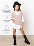 Жилет для девочки Amarobaby KNIT, бело-розовый AB-OD21-KNIT10S/00-122