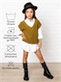 Жилет для девочки Amarobaby KNIT, желтый AB-OD21-KNIT10S/04-122