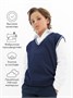 Жилет Amarobaby Pure Love School New, вязаный, синий AB-OD23-PLSN1001/20-122