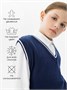 Жилет Amarobaby Pure Love School New, вязаный, синий AB-OD23-PLSN1001/20-122