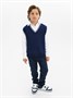 Жилет Amarobaby Pure Love School New, вязаный, синий AB-OD23-PLSN1001/20-122
