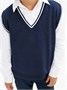 Жилет Amarobaby Pure Love School New, вязаный, синий AB-OD23-PLSN1001/20-122