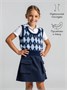 Жилет детский в ромбик Amarobaby KNIT Romb, синий/голубой AB-OD23-KNIT10R/2019-134