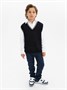 Жилет Amarobaby Pure Love School New, вязаный, черный AB-OD23-PLSN1001/09-122