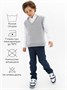 Жилет Amarobaby Pure Love School New, вязаный, серый AB-OD23-PLSN1001/11-122