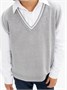 Жилет Amarobaby Pure Love School New, вязаный, серый AB-OD23-PLSN1001/11-122