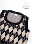 Жилет детский в ромбик Amarobaby KNIT Romb, черный/бежевый AB-OD23-KNIT10R/0903-134