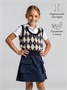 Жилет детский в ромбик Amarobaby KNIT Romb, черный/бежевый AB-OD23-KNIT10R/0903-134