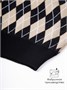 Жилет детский в ромбик Amarobaby KNIT Romb, черный/бежевый AB-OD23-KNIT10R/0903-134