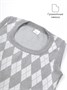 Жилет детский в ромбик Amarobaby KNIT Romb, серый/белый AB-OD23-KNIT10R/1100-134