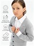 Пиджак Amarobaby Pure Love School, вязаный, серый AB-OD23-PLS30/11-122