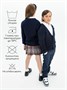 Пиджак Amarobaby Pure Love School, вязаный, синий AB-OD23-PLS30/20-122