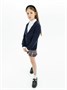 Пиджак Amarobaby Pure Love School, вязаный, синий AB-OD23-PLS30/20-122