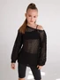 Свитер для девочки Amarobaby KNIT Trend, черный AB-OD21-KNITT2602/09-128