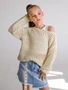 Свитер для девочки Amarobaby KNIT Trend, молочный AB-OD21-KNITT2602/33-128