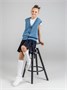 Жилет для девочки Amarobaby KNIT Mild, голубой AB-OD21-KNITM10/19-122